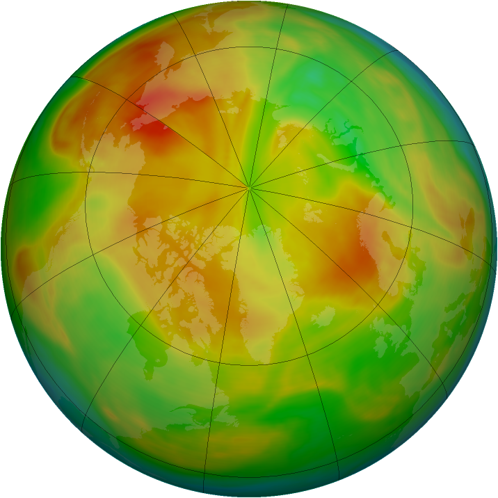 Arctic ozone map for 19 April 2007